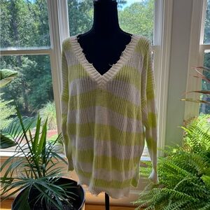 Forever 21 Neon & White Sweater